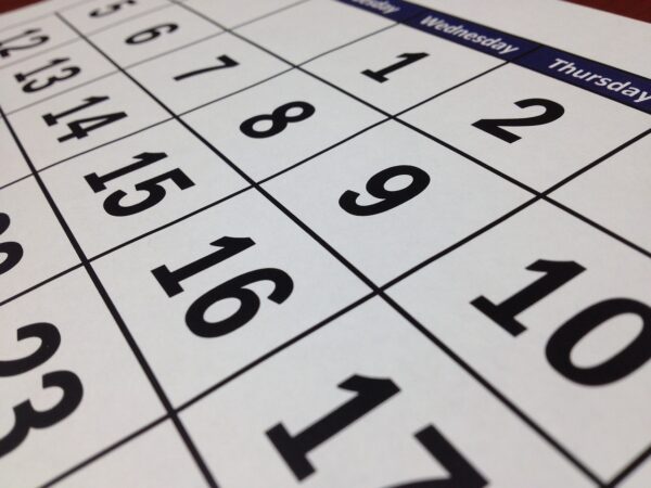 Calendrier @Pixabay